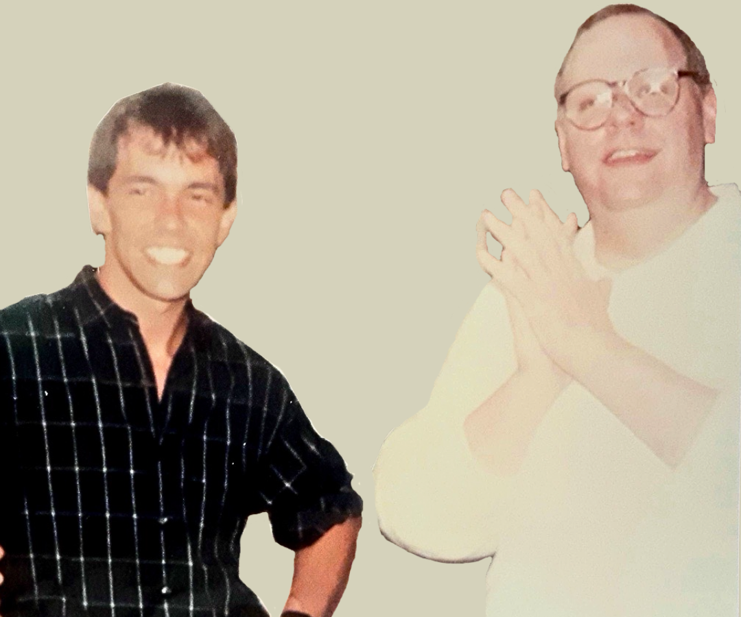 Matt Pieper, CEO, with volunteer Kurt Harvell, when they first met 40 years ago